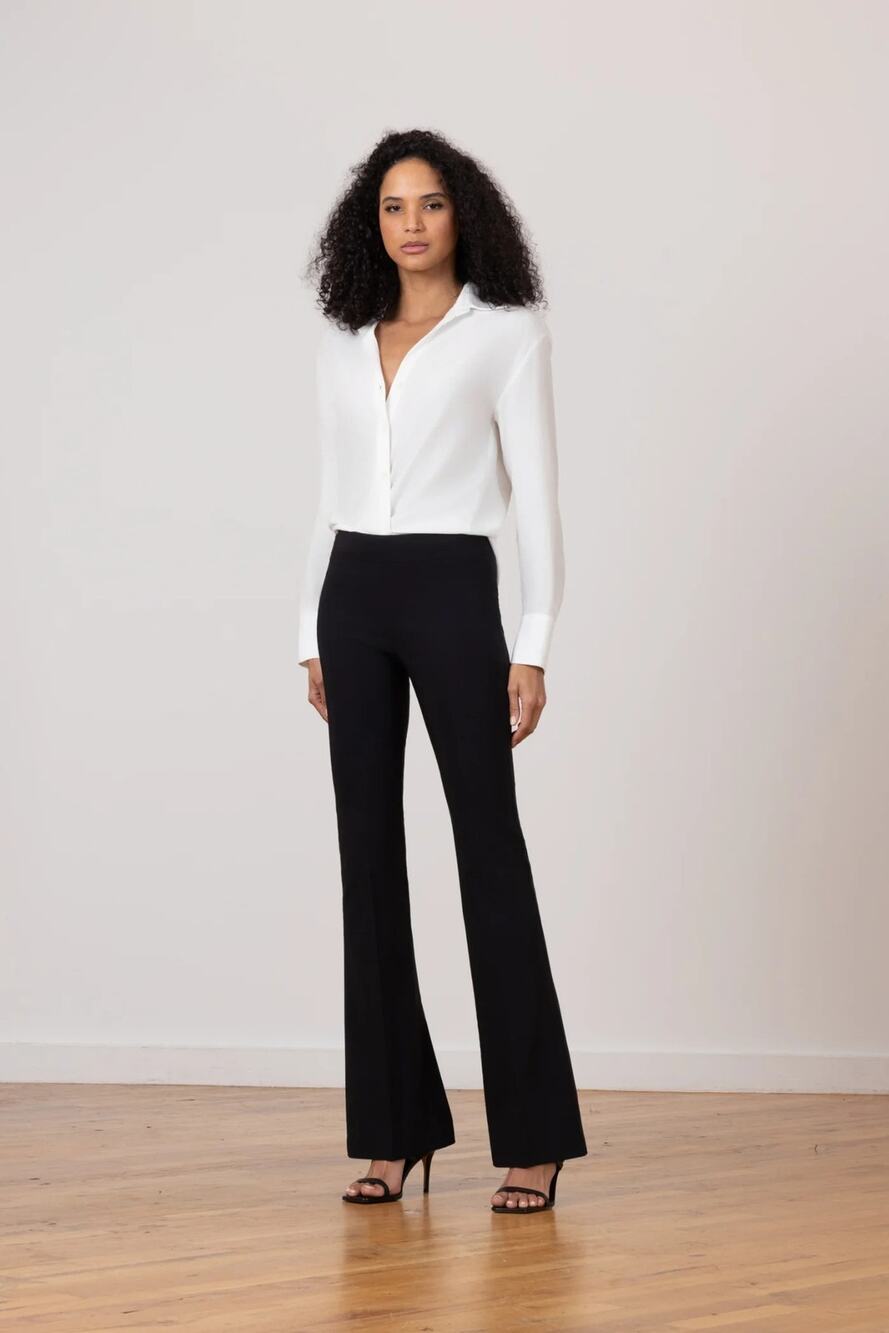 Avenue Montaigne Bellini Signature Flared Trouser Pants Minimalist Preppy 2